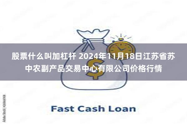 股票什么叫加杠杆 2024年11月18日江苏省苏中农副产品交易中心有限公司价格行情