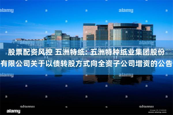 股票配资风控 五洲特纸: 五洲特种纸业集团股份有限公司关于以债转股方式向全资子公司增资的公告