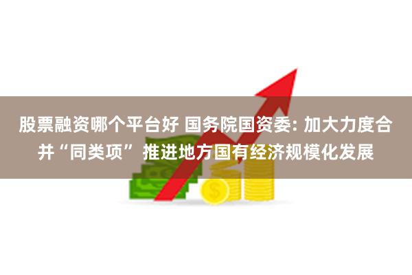 股票融资哪个平台好 国务院国资委: 加大力度合并“同类项” 